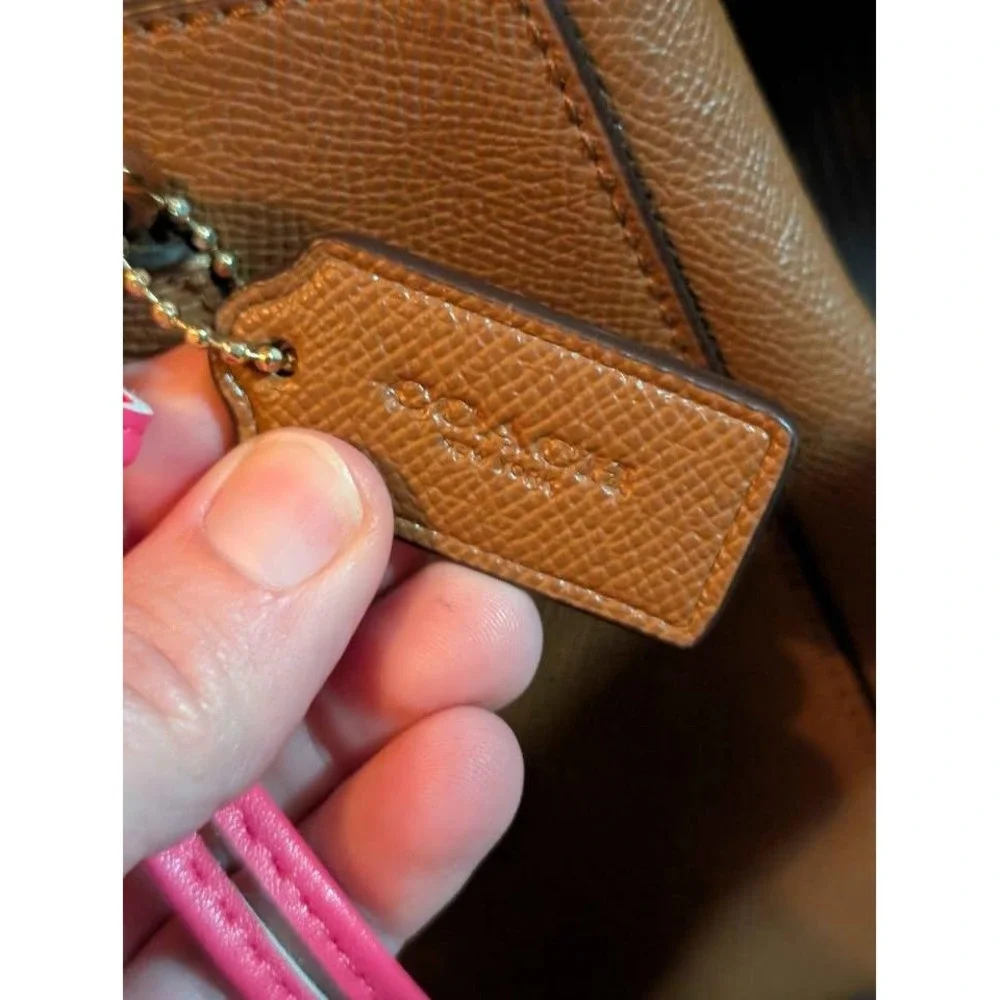 Coach Christie Carryall Small Pebbled Leather Satchel Cognac‎ F57523